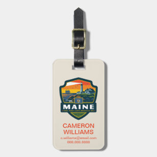 State Pride   Maine Luggage Tag