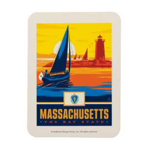 State Pride Massachusetts Magnet