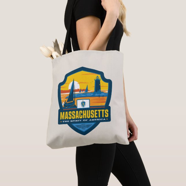 State Pride | Massachusetts Tote Bag (Close Up)