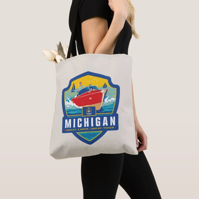 State Pride | Michigan Tote Bag (Close Up)