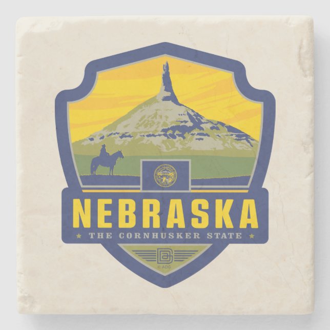 State Pride | Nebraska Stone Coaster (Front)