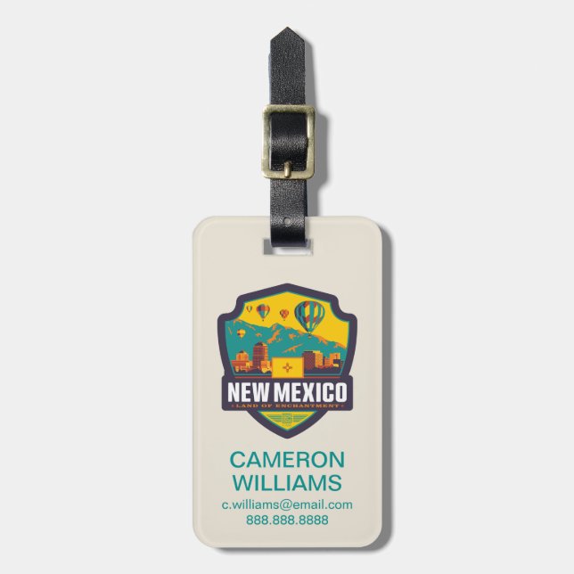 State Pride | New Mexico Luggage Tag (Front Vertical)