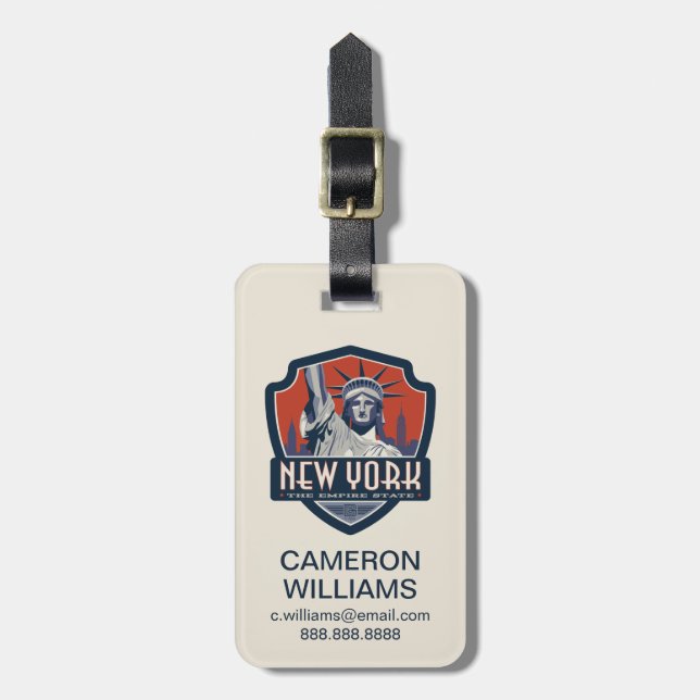 State Pride | New York Luggage Tag (Front Vertical)