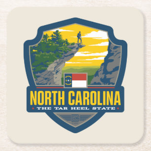 State Pride   North Carolina Square Paper Coaster