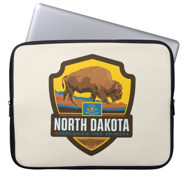 State Pride | North Dakota Laptop Sleeve (Front)