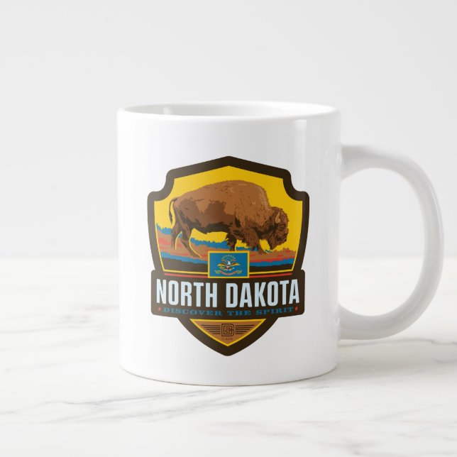 State Pride | North Dakota Large Coffee Mug (Right)