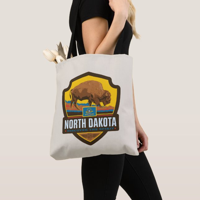 State Pride | North Dakota Tote Bag (Close Up)