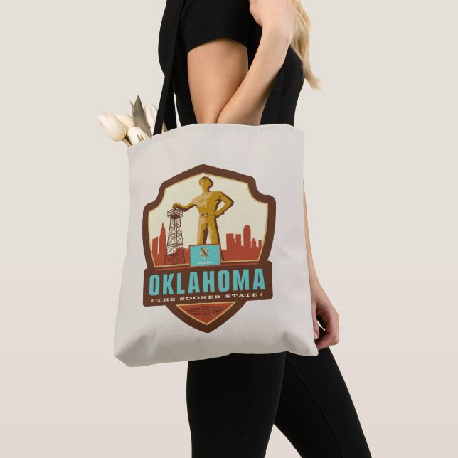 State Pride | Oklahoma Tote Bag (Close Up)