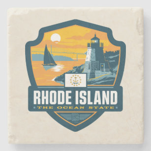 State Pride   Rhode Island Stone Coaster