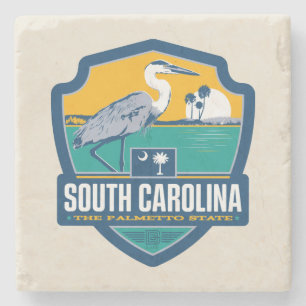 State Pride   South Carolina Stone Coaster