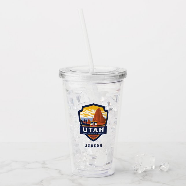 State Pride | Utah Acrylic Tumbler (Front Ice)