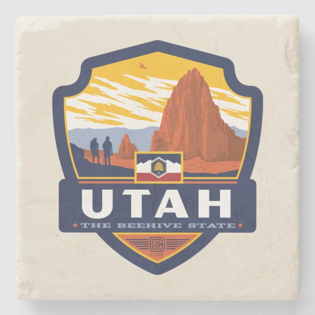 State Pride | Utah Stone Coaster (Front)