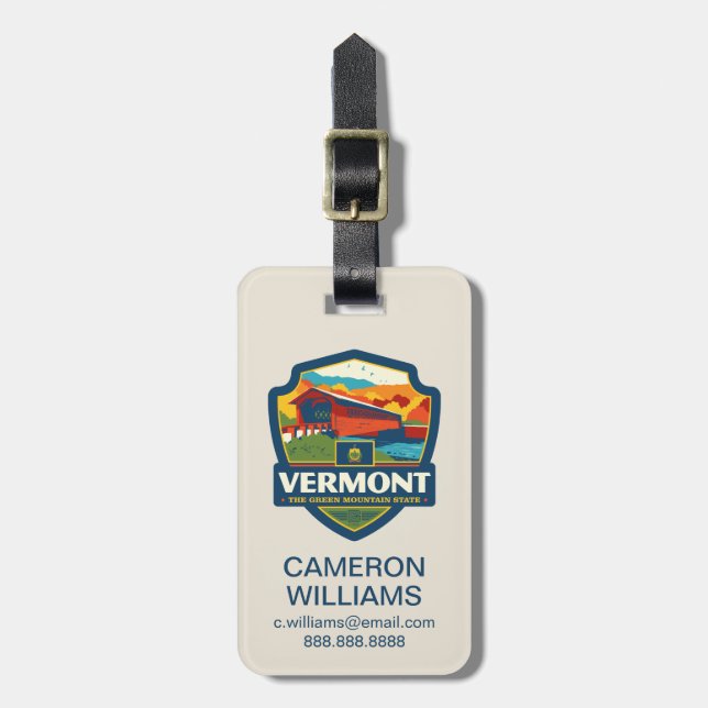 State Pride | Vermont Luggage Tag (Front Vertical)