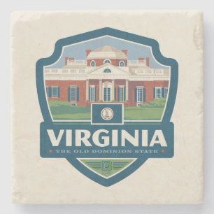 State Pride   Virginia Stone Coaster
