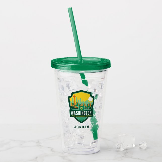 State Pride | Washington Acrylic Tumbler (Front Ice)