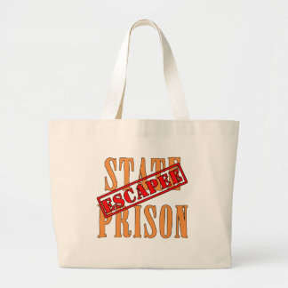 State Prison Escapee Halloween Humour Large Tote Bag
