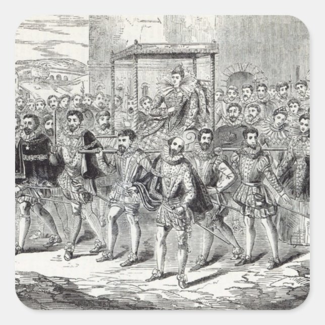 State progress of Queen Elizabeth Square Sticker (Front)