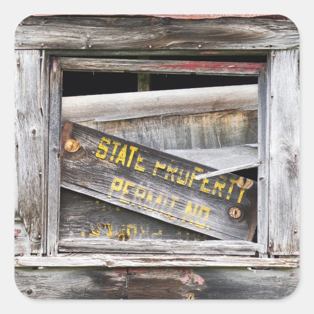 State Property Square Sticker (Front)