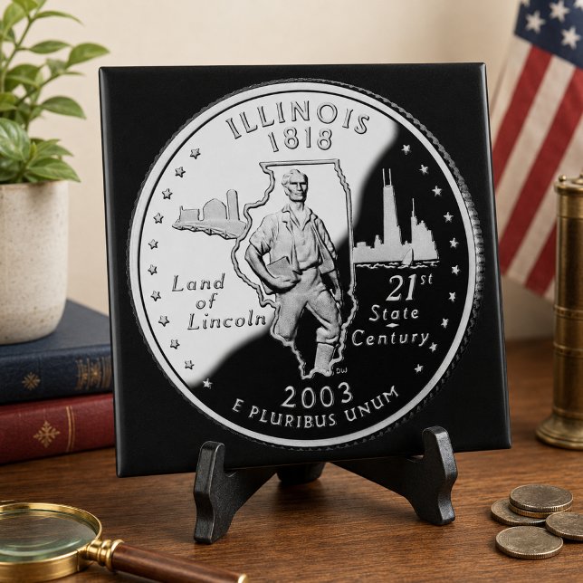 State Quarter of Illinois Reverse Side Faux Tile (State Quarter of Illinois Reverse Side Faux Tile)