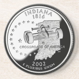 State Quarter of Indiana Reverse Side Faux Coaster