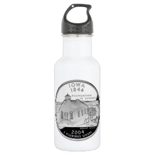 State Quarter of Iowa Reverse Side Faux 532 Ml Water Bottle