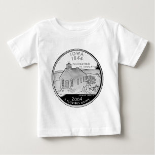 State Quarter of Iowa Reverse Side Faux Baby T-Shirt