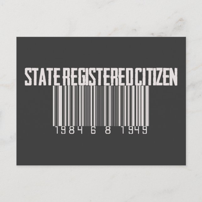 State Registered Citizen Postcard (Front)