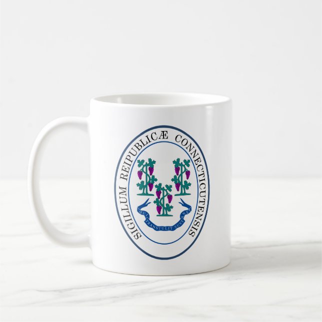 State seal of Connecticut, USA Coffee Mug (Left)