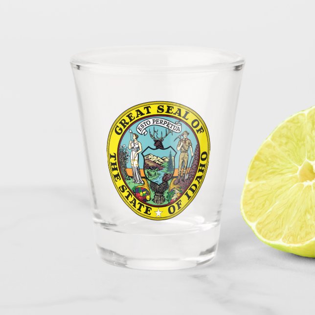State Seal of Idaho Shot Glass (Front)