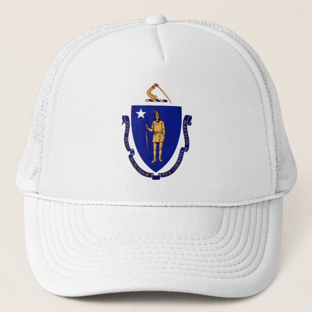 State Seal of Massachusetts Trucker Hat (Front)