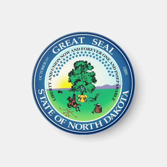 State seal of North Dakota Magnet (Front)