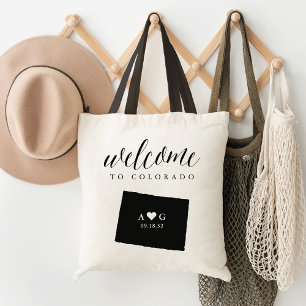 State Silhouette Wedding Welcome Tote   Colorado Bag