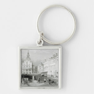 State Street, Boston,engraved by S.Lacey Key Ring