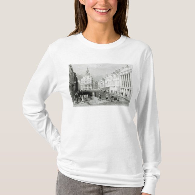 State Street, Boston,engraved by S.Lacey T-Shirt (Front)