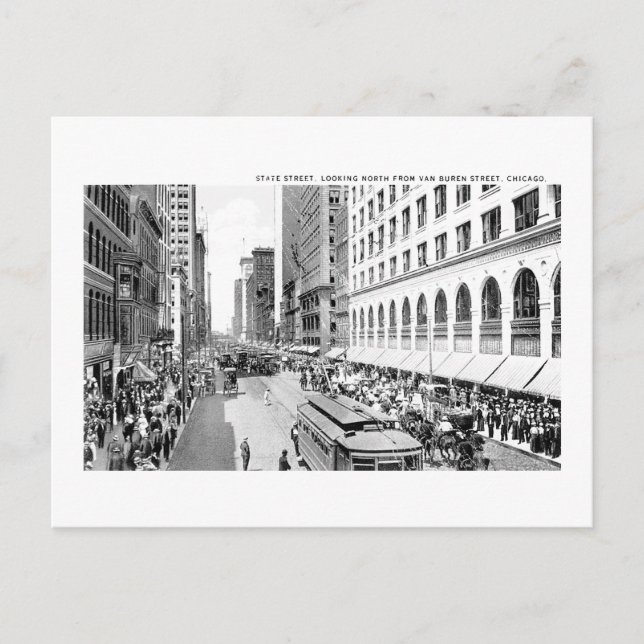 State Street, Chicago, Illinois Postcard (Front)