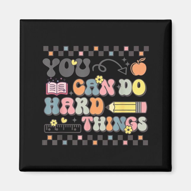 State Testing Test Day Teacher Can Do Hard Things Magnet (Front)