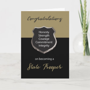 State Trooper, Congratulations, Tan and Black Card