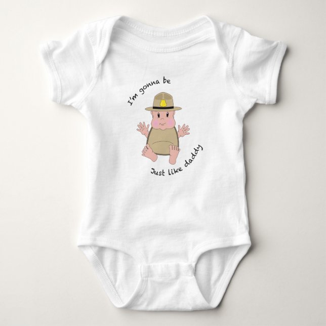 State trooper daddy baby bodysuit (Front)