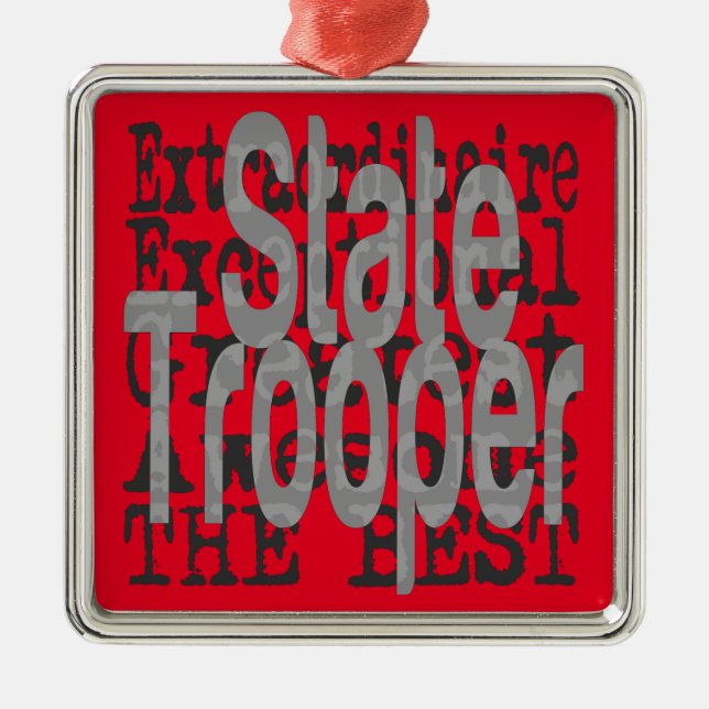 State Trooper Extraordinaire Metal Tree Decoration (Front)