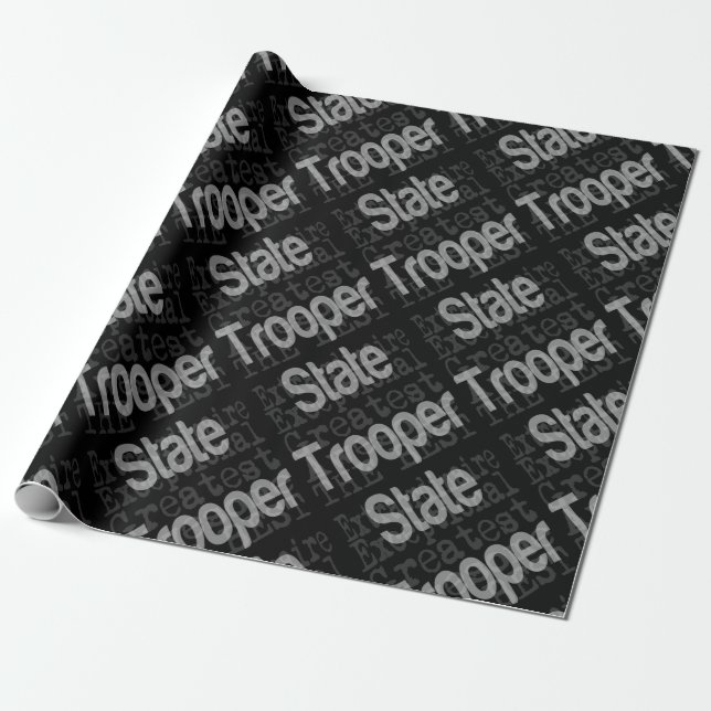 State Trooper Extraordinaire Wrapping Paper (Unrolled)