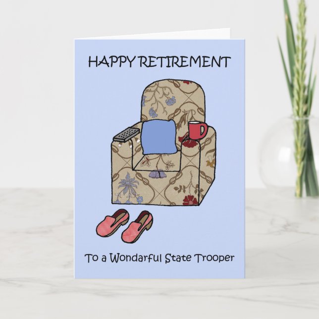 State Trooper Happy Retirement Card (Front)