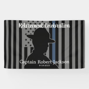   State Trooper Highway Patrol US Flag Retirement  Banner