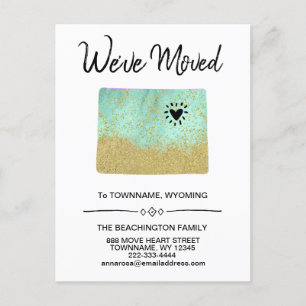 *~* STATE WYOMING - Moving - New Address Announcement Postcard