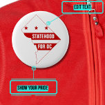 Statehood for Washington DC with Map 6 Cm Round Badge<br><div class="desc">For more than 200 years, the residents of Washington, DC have been subjected to systemic inequality and denied the full rights of citizenship that the residents of states enjoy including voting representation in Congress. It is time to right a great historic wrong. DC residents want statehood and made their voter...</div>