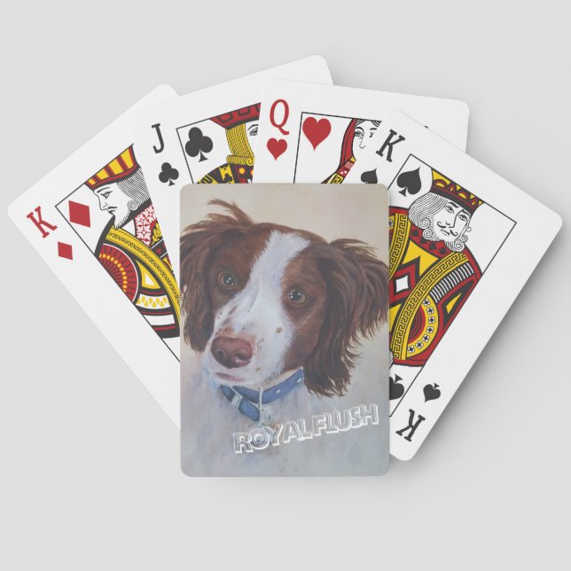 STATELY AUBURN SETTER MIX PLAYING CARDS (Back)