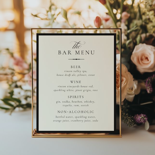 STATELY Bar Menu Wedding Sign (Creator Uploaded)