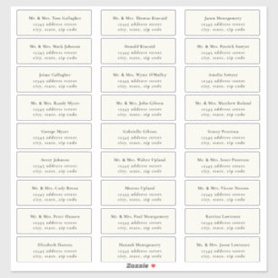 STATELY Black / Ecru Guest Address Labels