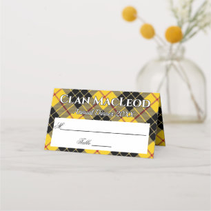 Stately Clan MacLeod of Lewis Tartan Motto Place Card