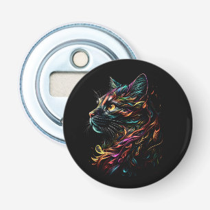Stately Feline Profile Bottle Opener