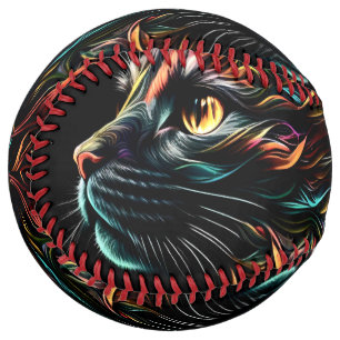 Stately Feline Profile Softball